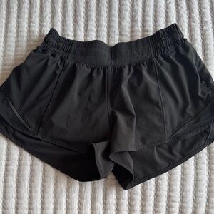 High Rise Hotty Hots Black Women's Athletic Shorts